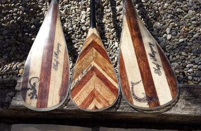 pagaie de stand up paddle bois carbone 