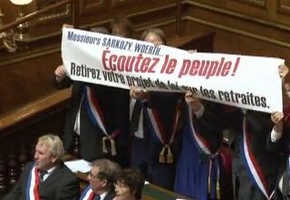 Retraites: Les sénateurs communistes(vidéo)