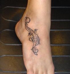 Tattoo Pied Salamandre