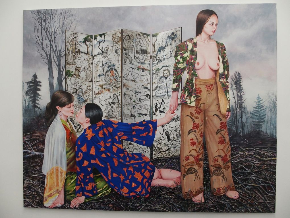 Vues de l'exposition Nazanin Pouyandeh. L'envers de l'histoire © photographies Le Curieux des arts Gilles Kraemer, galerie Vincent Sator, Paris, février 2016.