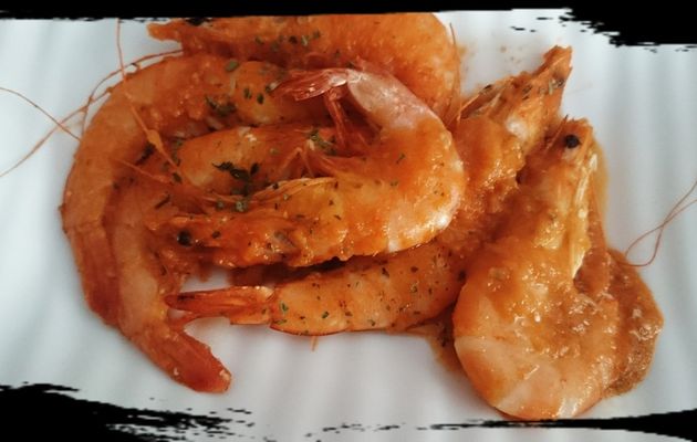 Gambas en salsa americana 