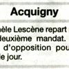 Acquigny, le 30 novembre 2013 : élection municipale 2014