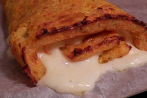 Roulé pommes de terre/carotte au saumon et fromage à raclette