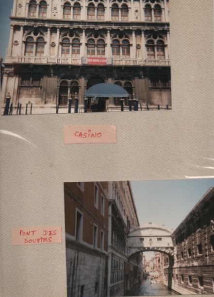 Album (12 pages) de notre Voyage dans le Nord de l'Italie fin juillet 1988