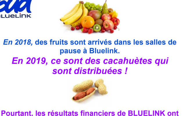 2019 01 17 PRIME « GILETS JAUNE / MACRON » : DISTRIBUTION DE CACAHUÈTES A BLUELINK !