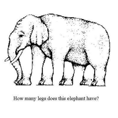 Combien de pattes a cet éléphant ?