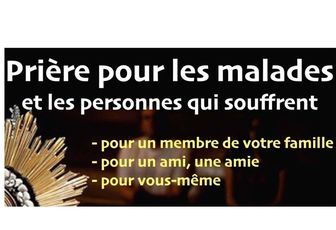 MESSE POUR TOUS LES MALADES JEUDI 18 AVRIL 