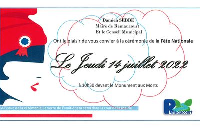 Invitation 14 juillet