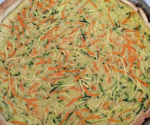 Quiche coco, carotte et courgette