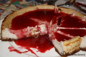 Cheese cake au philadelphia avec son coulis de framboise