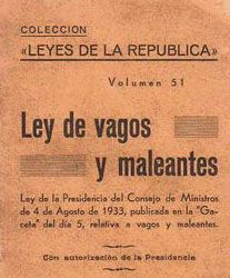 90 aniversario de la ley de Vagos y Maleantes