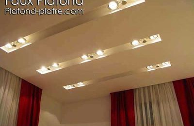 Faux plafond en plâtre lumineux