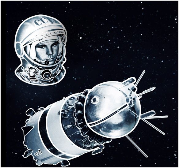 Un hommage artistique à Youri Gagarine, le premier homme à voyager dans l’Espace le 12 avril 1961 – URSS, élément de l’exposition montée par Space Trust (Copyright Space Trust)