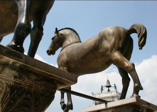 Voyage à Venise, avril 2010, chevaux dans l'art et l'histoire, cheval version peinture, sculpture....