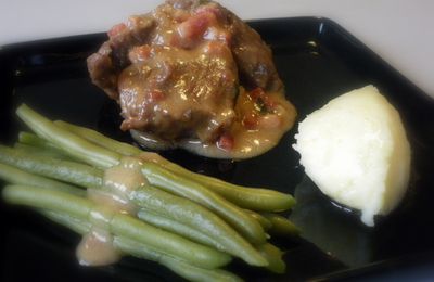 BOEUF AU VIN d'ORANGE et PURéE AUX 2 NOIX