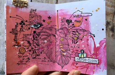 Art Journal avec encres distress oxide