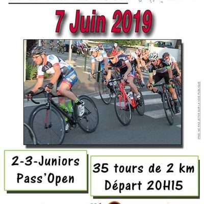 Critérium de la ville de Lucé (28) le vendredi 7 juin 2019 en 2, 3, J et PC Open