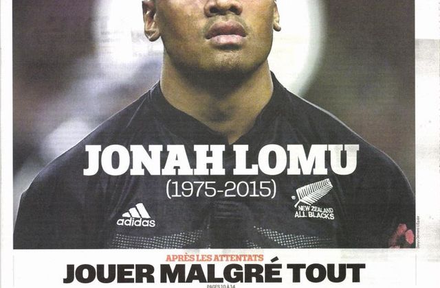 L'hommage de L'équipe à Jonah Lomu ce jeudi.