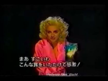Madonna receives 2 Awards on Japan TV - 1990