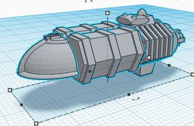 Modélisation 3D de cargo et de cargo armés pour Battle Fleet Gothic (BFG)