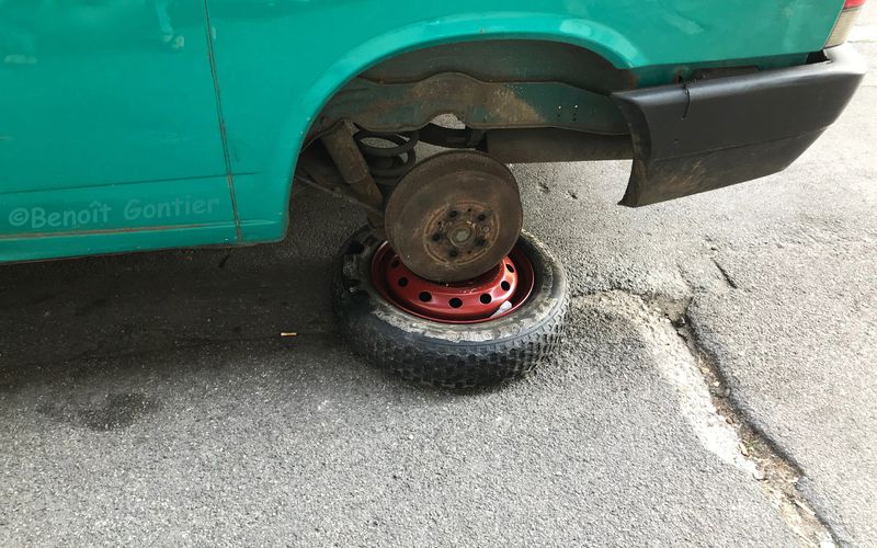 pneu à plat