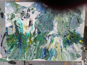 Atelier fluid'art - Acrylic pouring - avec Sabrina - Les artistes de l'Atelier de Flo