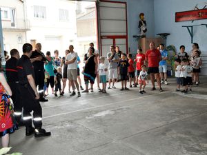 Visite chez les sapeurs-pompiers d'Algrange en 2015