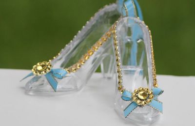Des chaussures de princesses en boîte à dragées 