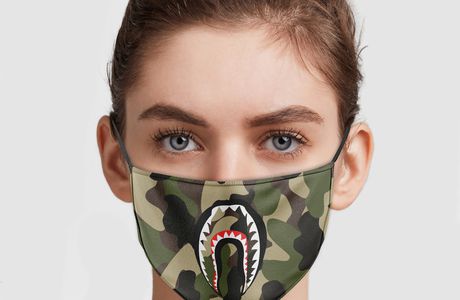 Camo Shark Face Mask