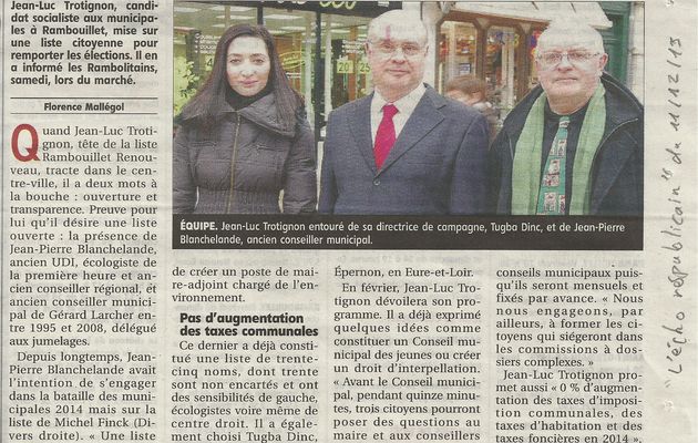 Notre campagne dans la presse de décembre