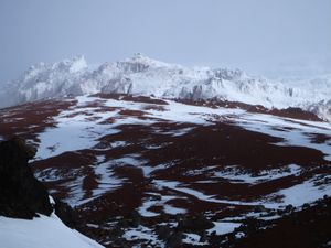 Voici le volcan et le glacier du Cotopaxi en Equateur. On n'est pas monté sur le glacier.