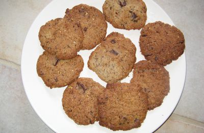 cookies chocolat pépites de nougatine