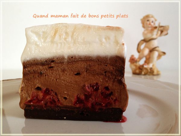 gâteau mousse choco-framboises