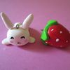 Lapinou fraise en fimo !