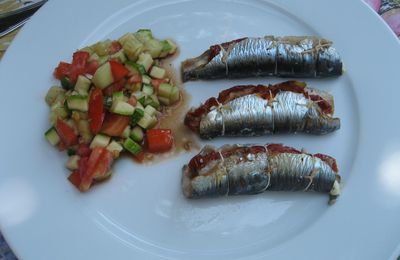 Sardines farcies au boursin et tomates confites