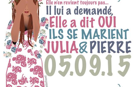 Faire part mariage #elle&lui