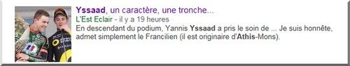 "Le sprinter qui ne sprinte jamais" (sic)