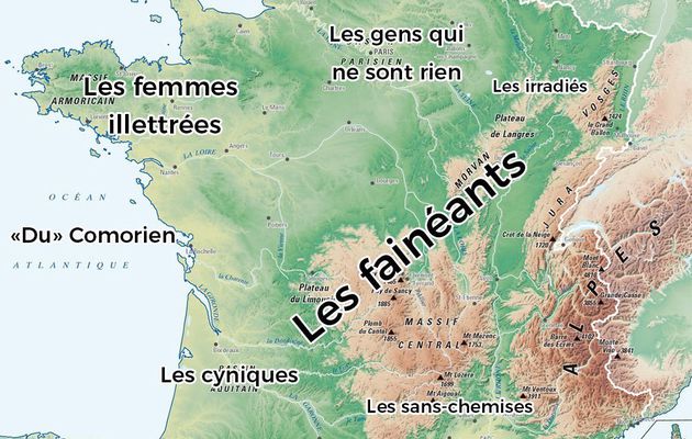 La vraie carte de la France sel. Macron...