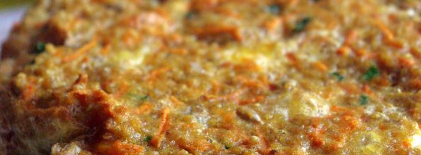 Gâteau de quinoa, carottes & Sainte Maure de Touraine