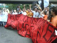 [Fotos] Estudiantes venezolanos protestaron contra el "asesino Ahmadinejad"