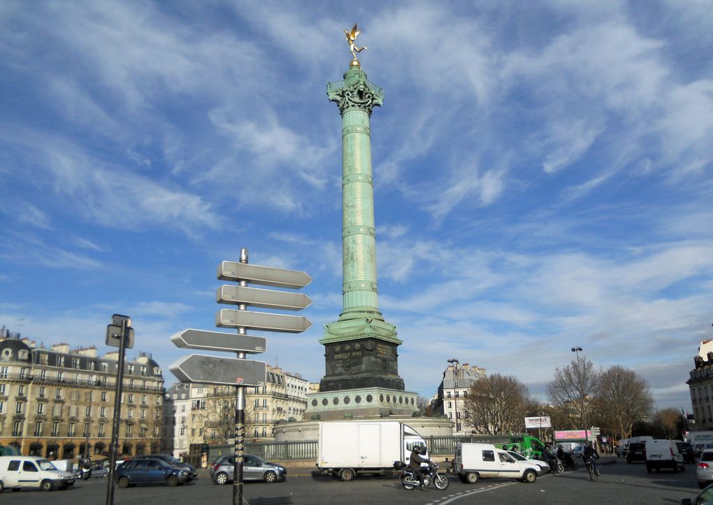 vue sur le canal St Martin place de la Bastille