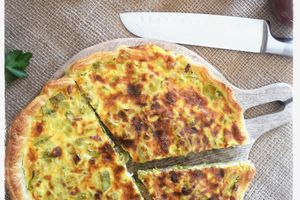 Tarte poireaux lardons