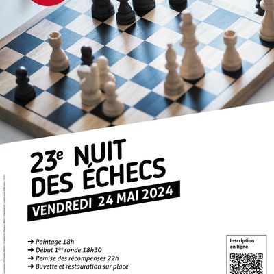 23 ème Nuit des Echecs (inscription en ligne ouverte)