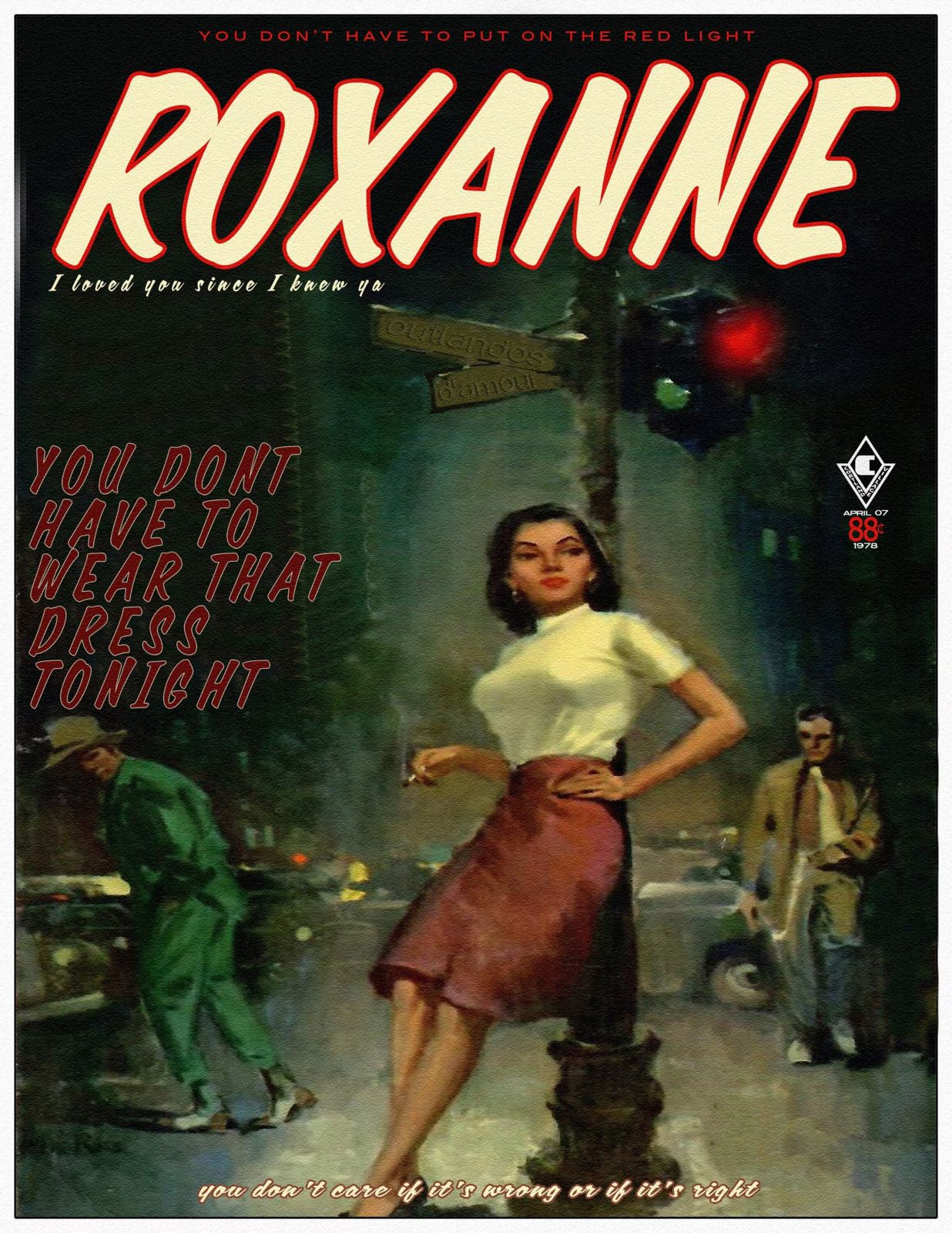 Roxanne, n'es obligée d'allumer lumière rouge