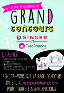 Concours pour gagner une machine à coudre Singer