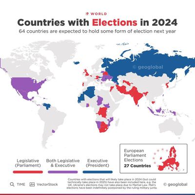 🟣 2024 : l’année des élections 🧵