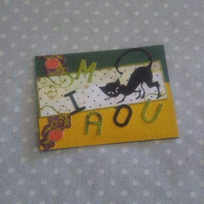 ATC scrappée chat.....