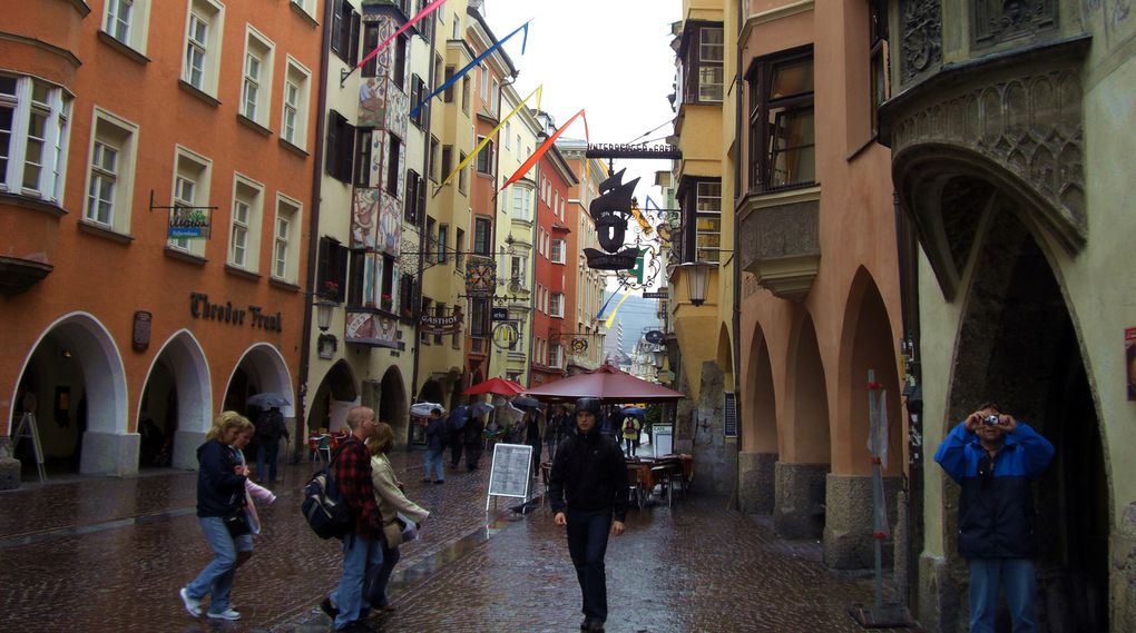 Innsbruck en travaux et sous la pluie