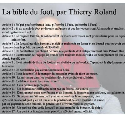 La bible du foot par thierry roland