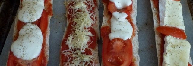 pizzas baguette